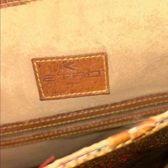 Vintage ETRO Milano Paisley PVC Tote Bag